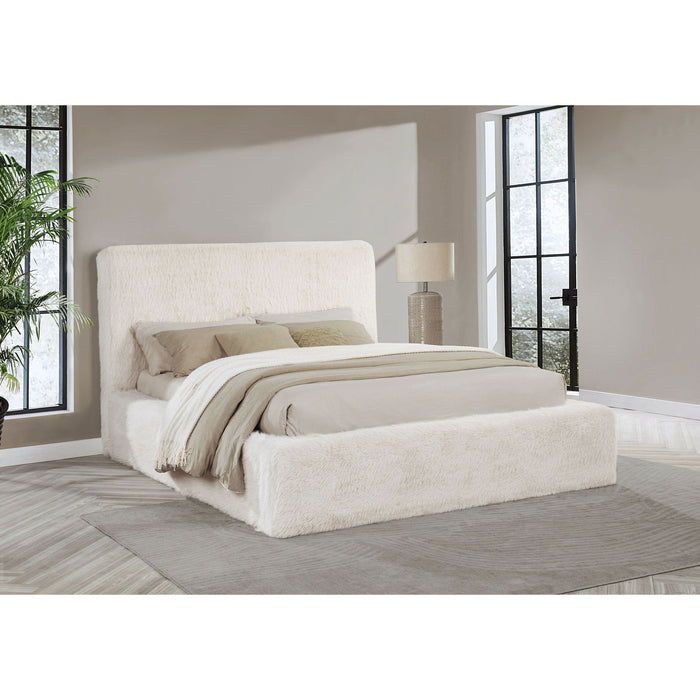Tall Headboard Panel Bed With Padded Headboard Furniture Max