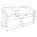 Silvana - Upholstered Rolled Loveseat With Curved Back And Foam Cushions - Beige Furniture Max