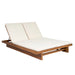 Double Sunlounger With Adjustable Backrest - Beige Noble House