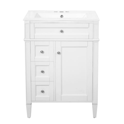 Bathroom Vanity With Top Sink, Storage Cabinet With 2 Drawers And Tip-Out Drawer Hearth and Haven