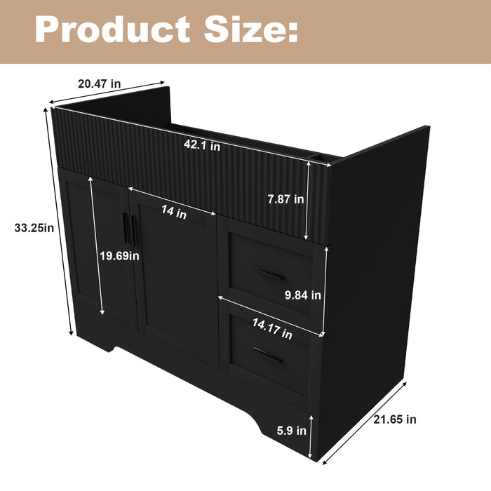 Modern Bathroom Vanity With 2 Drawers Home Essentials