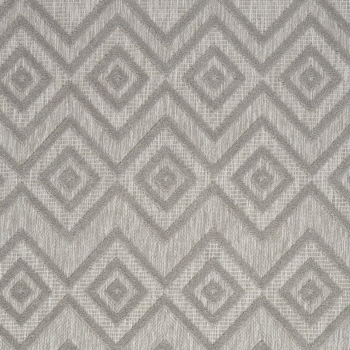 6' X 9' Argyle Indoor / Outdoor Area Rug - Silver Gray