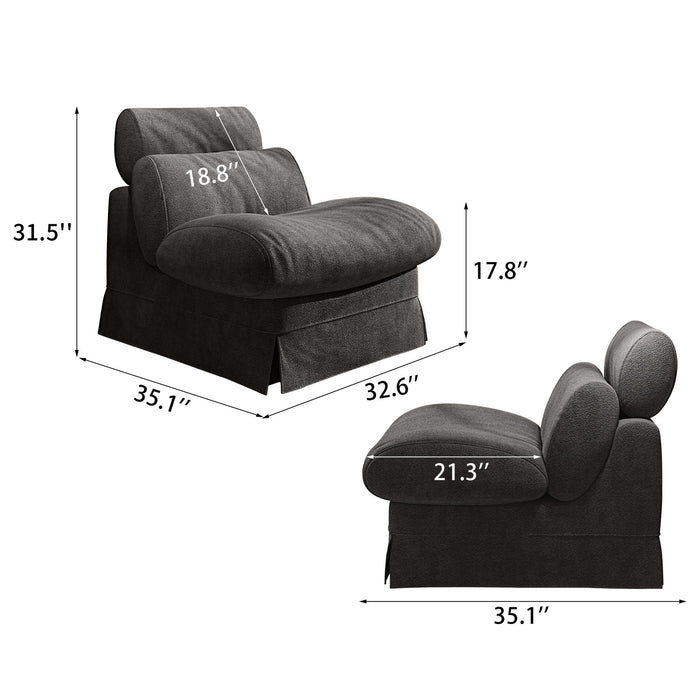 Accent Chair, Soft Medium Firm Upholstery For Living Room Home Essentials