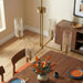 Enigma - 4 Lights Chandelier With Clear Ribbed Satin - Antique Brass / Clear / Gold Ashcroft Furniture