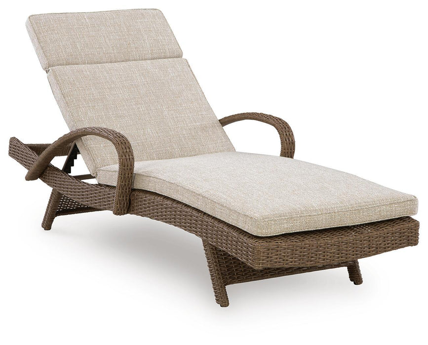 Laguna Heights - Chaise Lounge With Cushion - Beige Signature Design by Ashley®