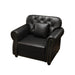 Sofa With Nailhead Trim And Rolled Armrests, Includes 1 Pillow - Black Home Essentials