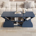 Geometric Engineered Coffee Table With Rounded Corners With Open Shelves Home Essentials