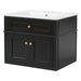 Wall Mounted Bathroom Vanity With Tip Out Drawer And Open Back Design Hearth and Haven