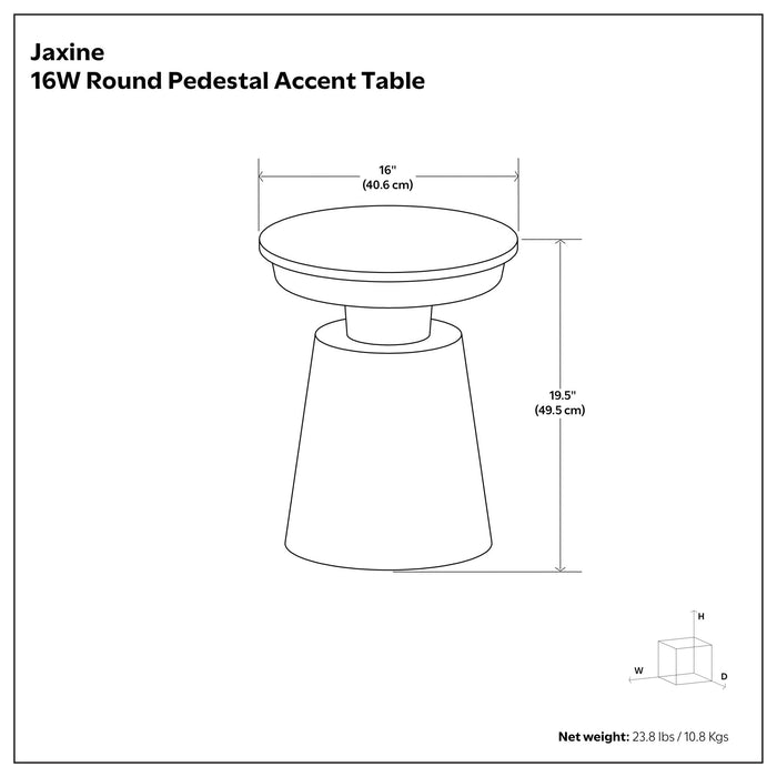 Jaxine - Side Table - Black / Gold Simpli-Home