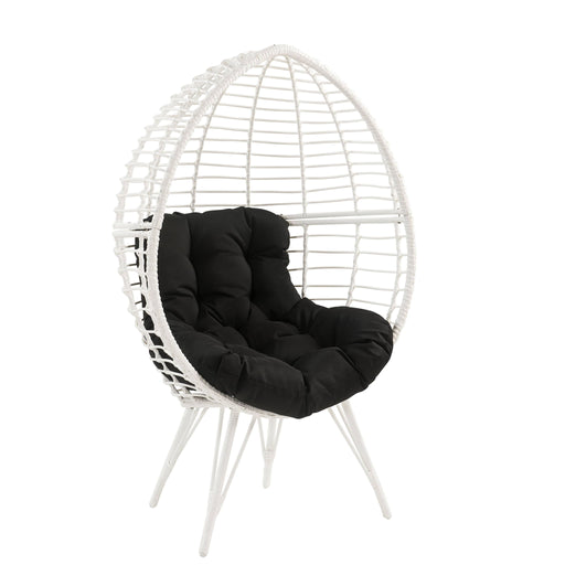 Galzed - Patio Lounge Chair - Black / White Acme
