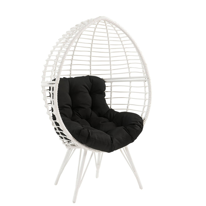 Galzed - Patio Lounge Chair - Black / White Acme