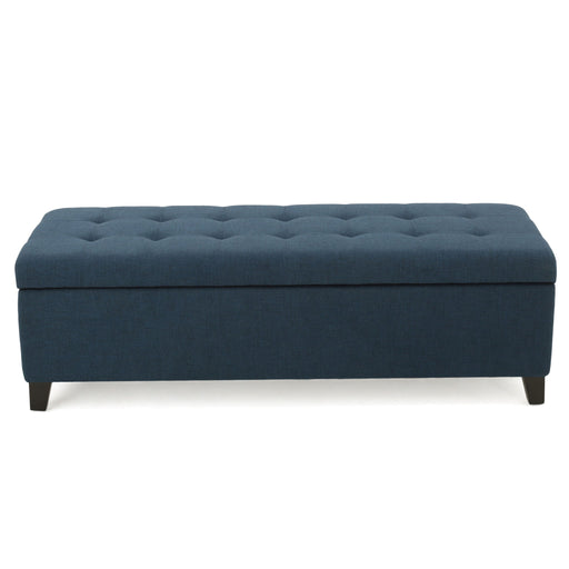 Upholstered Storage Ottoman Bench, Foot Rest For Bedroom Noble House