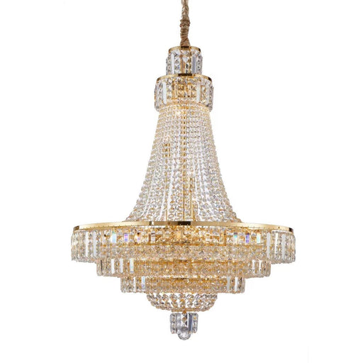 Michael Amini Lighting - Luxe Lumiere 21-Light Crystal Chandelier - Gold Michael Amini