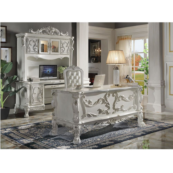 Dresden - Computer Desk & Hutch - Bone White ACME