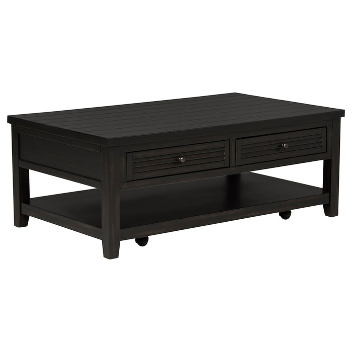 Sutter - 2 Piece Coffee And End Table Set - Dark Brown Furniture Max