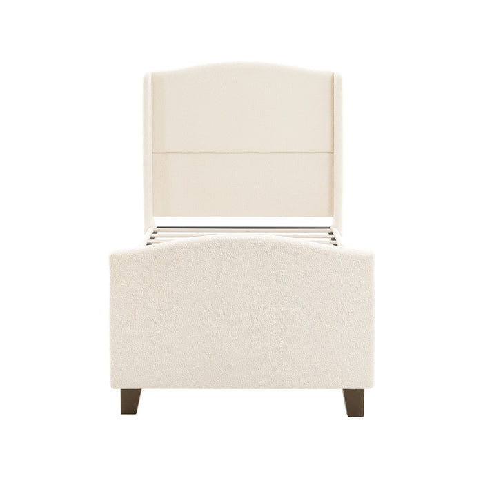 Platform Bed Frame With Tall Headboard And High Footboard Home Essentials
