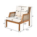 Acacia Wood Patio Furniture Club Chair, Outdoor Wicker Armchair, Deep Seating With Soft Cushions For Porch - Teak / Mix Brown Noble House