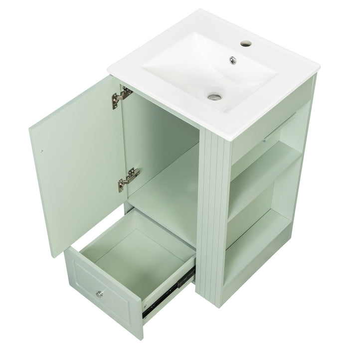 Modern Freestanding Bathroom Vanity With Sink, Soft-Close Drawer, Towel Bar Hearth and Haven