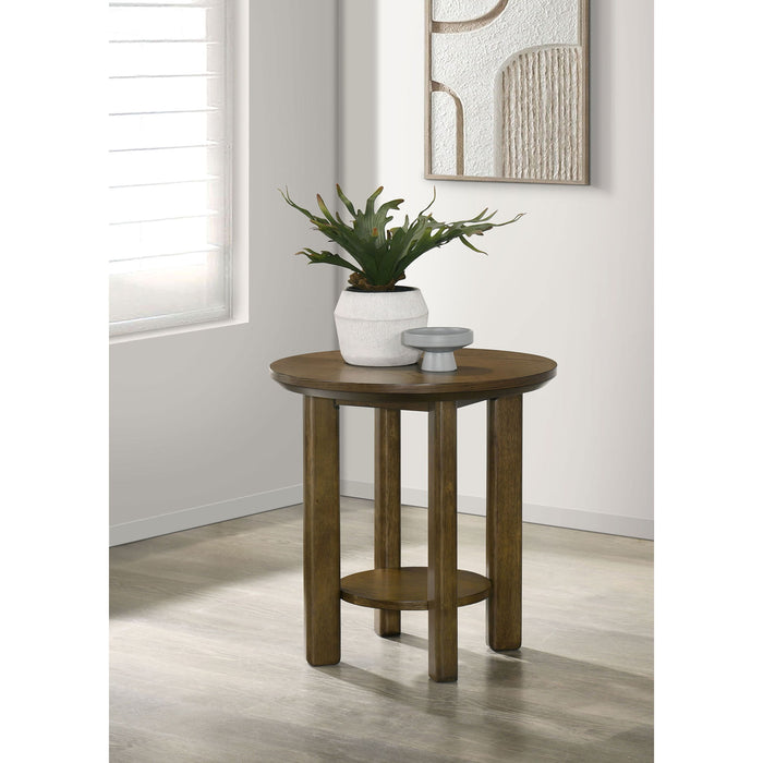 Crispin - Round Table With Lower Shelf Furniture Max