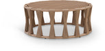 San Pietro - Aluminum Outdoor Patio Coffee Table - Natural Meridian Furniture