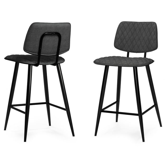 Raya - Upholstered Counter Height Stool (Set of 2) Simpli-Home