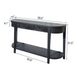 Carved Console Table With Storage Shelf For Living Room - Black Home Essentials