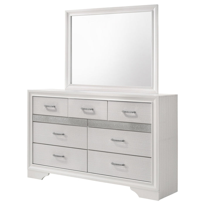 7 Drawer Dresser With Mirror - White Furniture Max