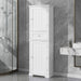 Tall Freestanding Bathroom Storage Cabinet With Drawer And Adjustable Shelf Hearth and Haven