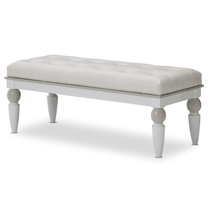 Sky Tower - Bedside Bench - Ice / Cloud White