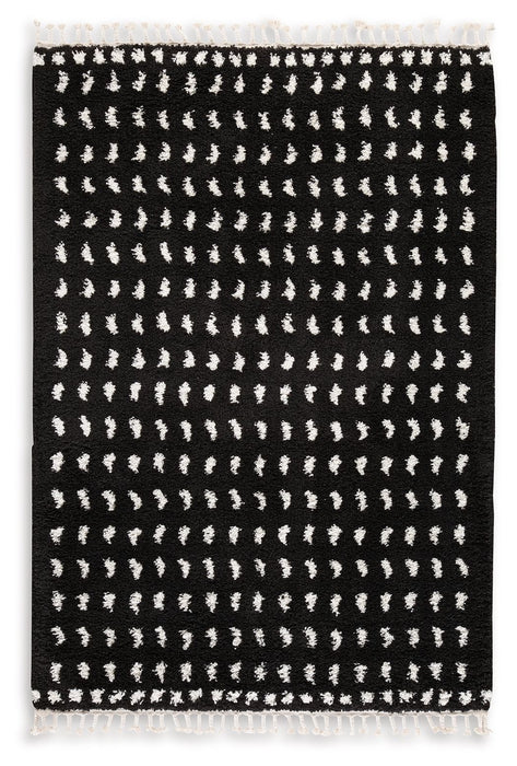 Minston - 5' x 7' Rug - Black / White Signature Design by Ashley®