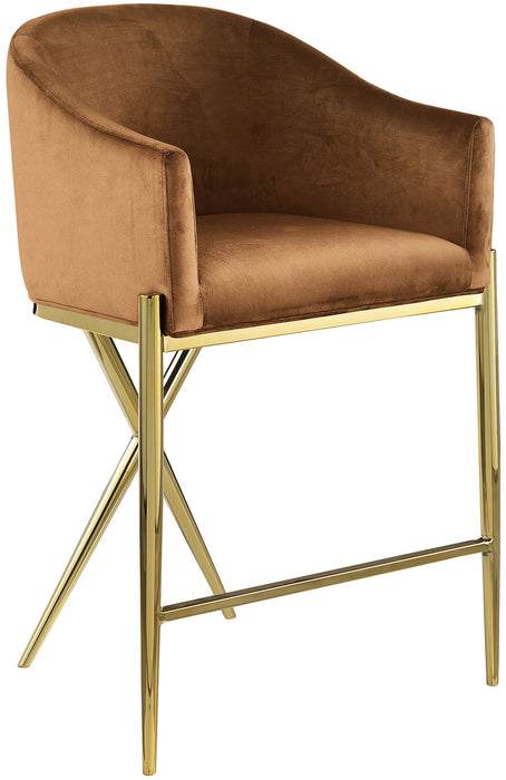 Xavier - Counter Stool with Gold Legs Meridian Furniture
