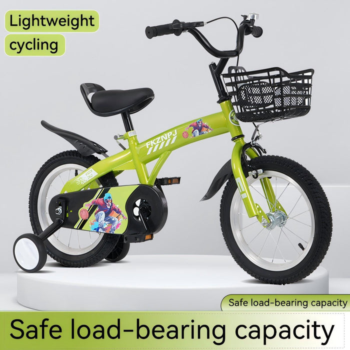 Fkznpj - 18" Sporty Kids Bike With Training Wheels And Stand Adjustable Saddle Suitable For Boys And Girls Aged 5 - 10 Years Tall Height 39 - 49" Available In A Variety Of Colors Daily Nest