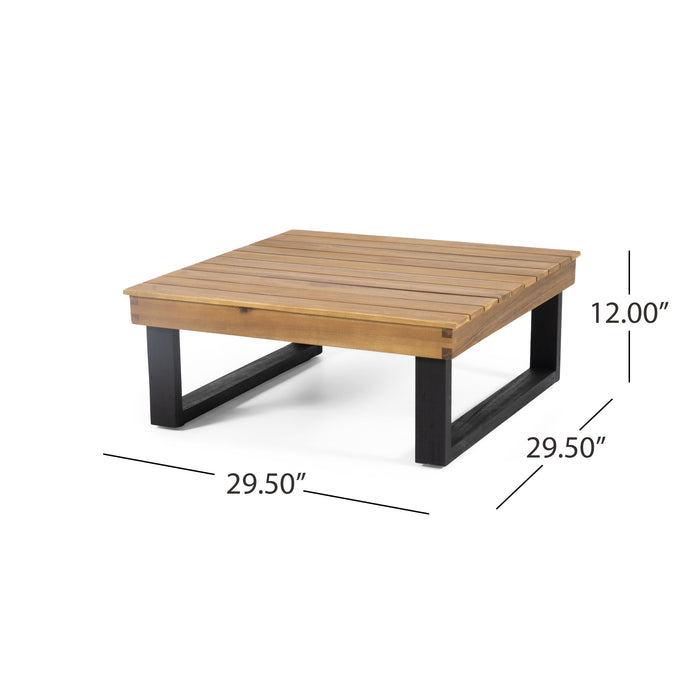 Sebastian Corner Chair / Coffee Table - Beige / Light Brown