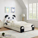Twin Size Cute Panda Shaped Kids Bed - White / Black Home Essentials