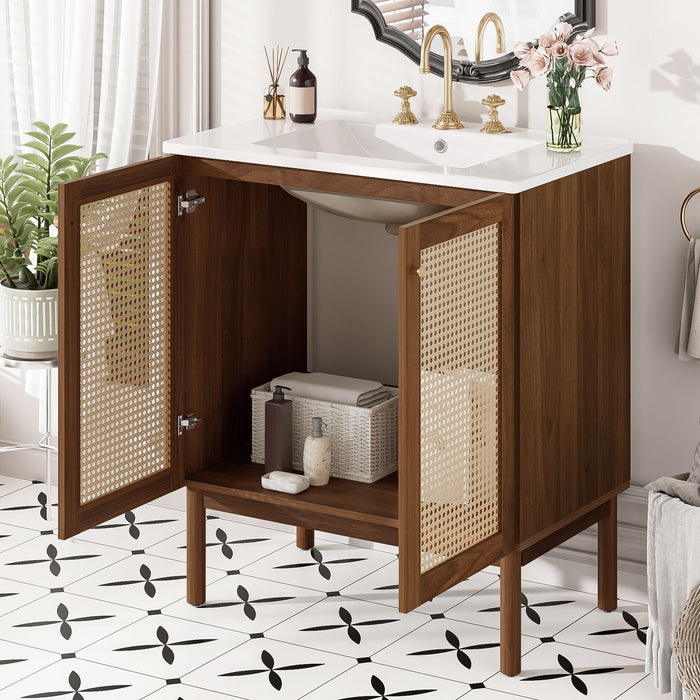 Bathroom Vanity Cabinet With Doors, Soft Close Design