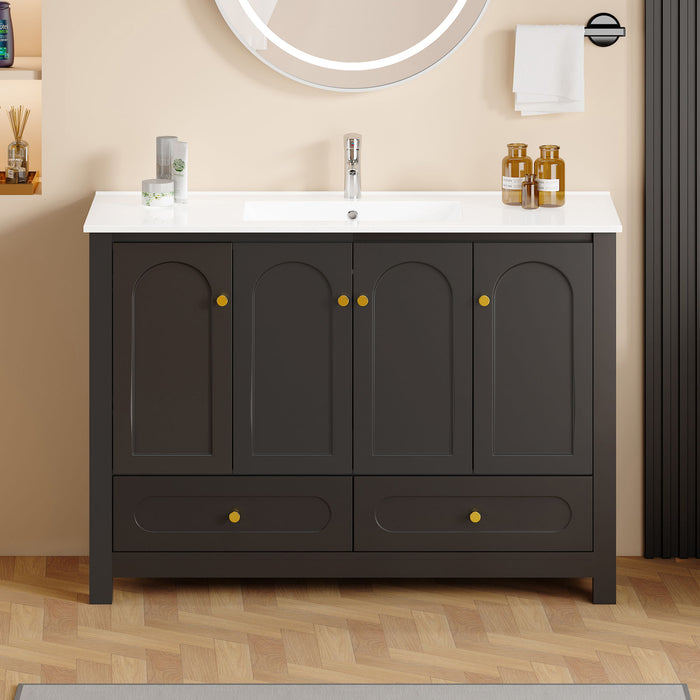 Bathroom Vanity With Sink Combo, 4 Soft Close Doors And 2 Drawers Home Essentials