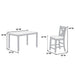 7 Piece Dining Room Furniture, Counter Height Table And 6 Chairs Set - Gray Home Essentials