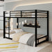 Bunk Bed With Noise Reduction And Safety Guardrail Home Essentials