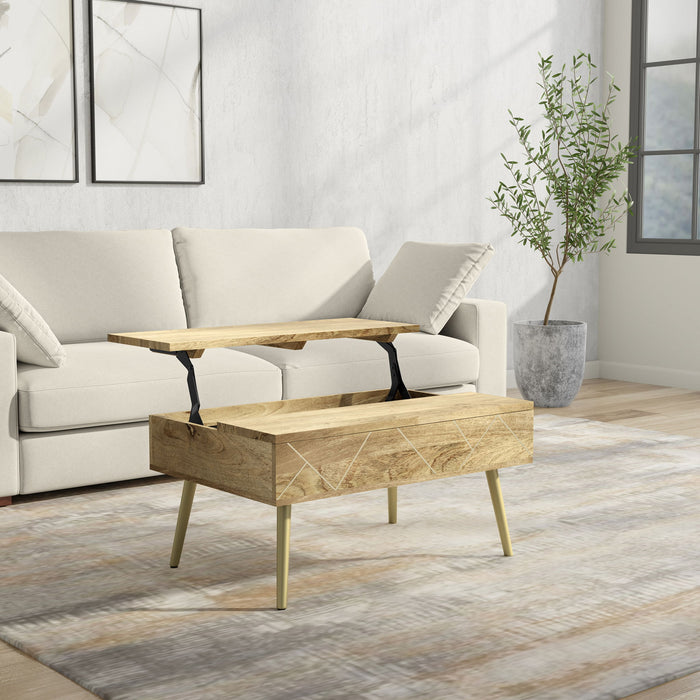 Jager - Lift Top Coffee Table Handcrafted Simpli-Home