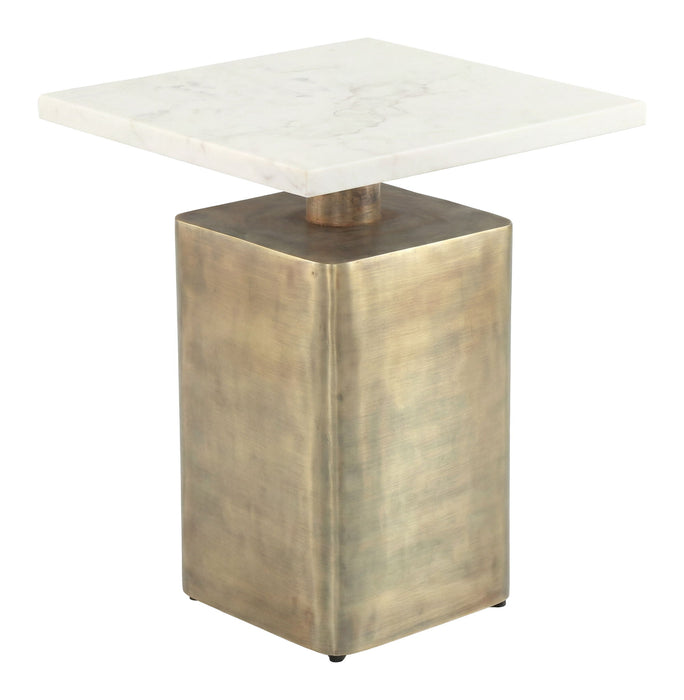 Nyra - Side Table - White / Brass Zuo Modern