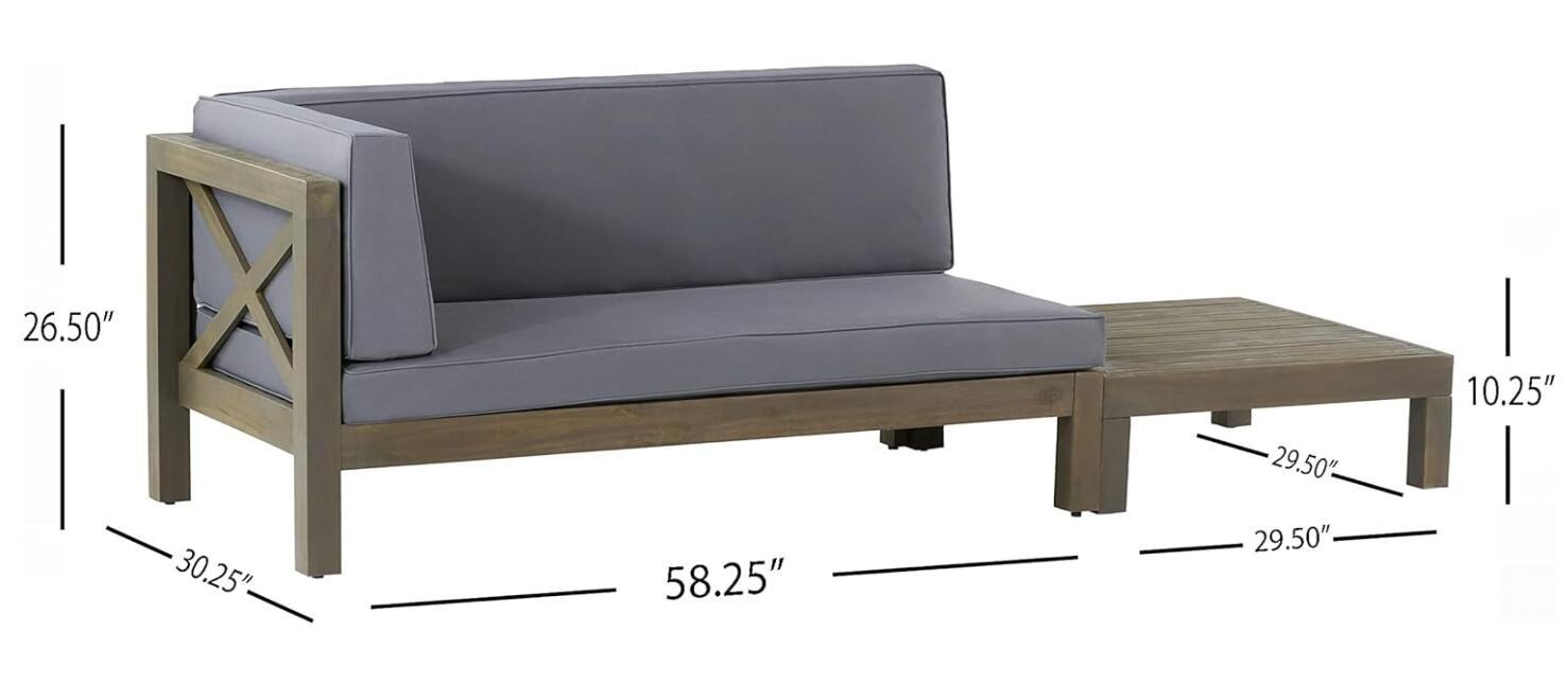 Brava X - Back Corner Bench - L With Coffee Table