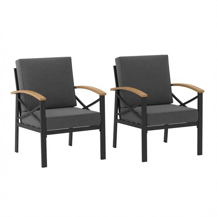 Outdoor Patio Armchair, All Weather (Set of 2) Home Essentials