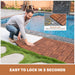 Interlocking Deck Tiles Checker Pattern, Square Acacia Hardwood Outdoor Flooring For Patio, Bancony, Pool Side Daily Nest
