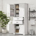 Storage Cabinet With Adjustable Shelves, 2 Drawers, Doors Noble House