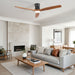 52" Ceiling Fan With Light, Dimmable DC Reversible Motor, 3 Blades Daily Nest