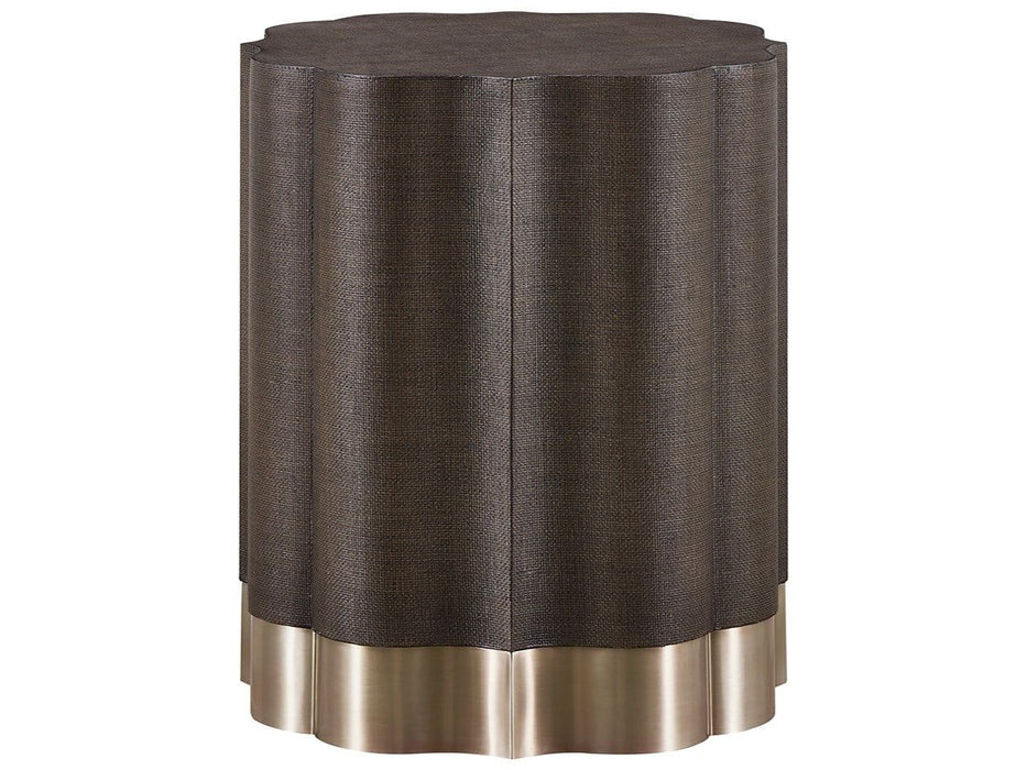 Fenwick - Embossed End Table - Dark Brown Universal Furniture