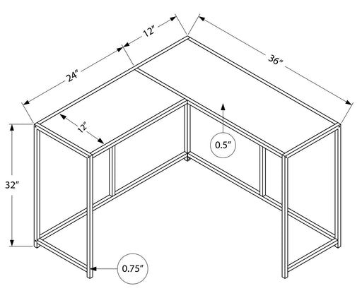 Corner Accent Console Table For Entryway, Contemporary & Modern - Black 8th Street