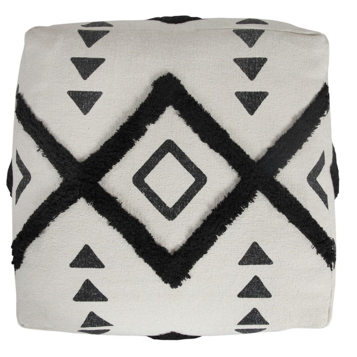 Cotton Ottoman - White