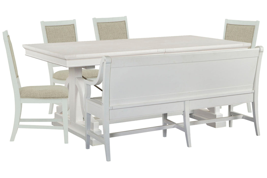 Heron Cove - Extendable Trestle Dining Table Set Magnussen Furniture