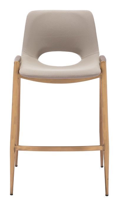 Desi - Counter Stool With Gold Legs (Set of 2) Zuo Modern
